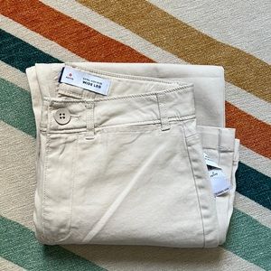 Nwt High rise, wide-leg pants